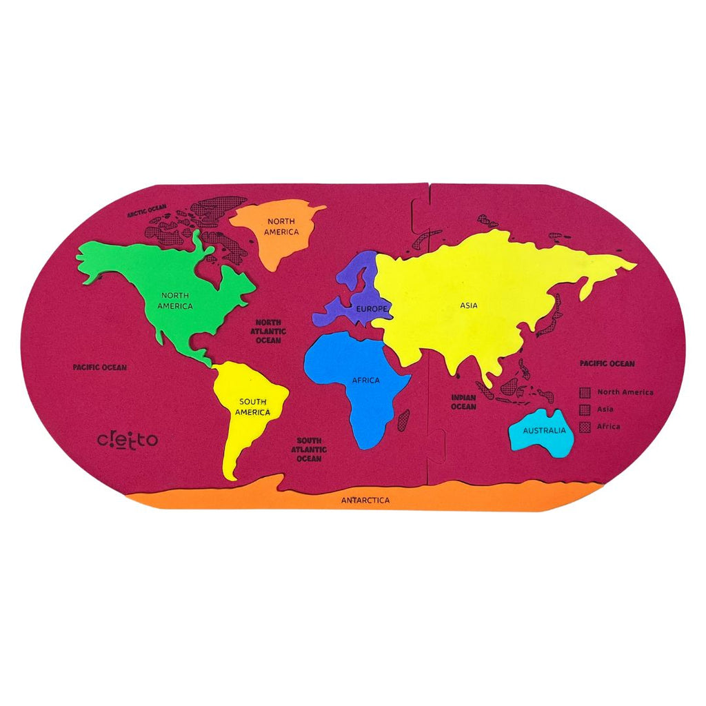 Continents Map Puzzle