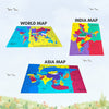 World, Asia & India Map Puzzle