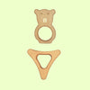 Wooden Teethers - Teddy and Triangle